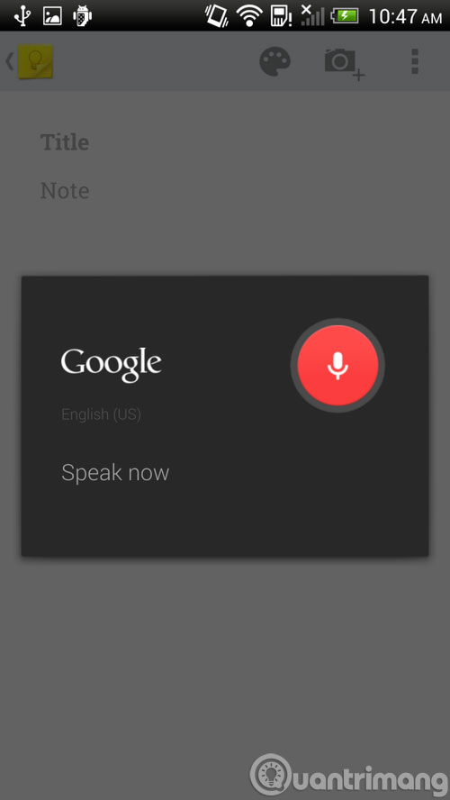 Tạo ghi chú bằng giọng nói.