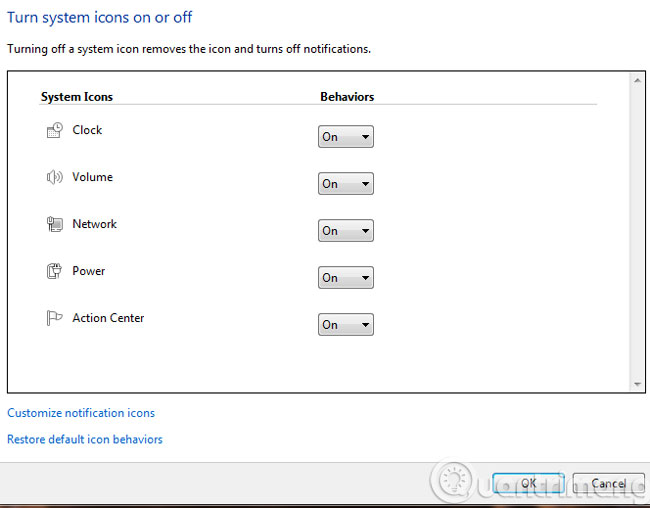 Cửa sổ System Tray