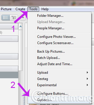 Chọn Options Chọn Options