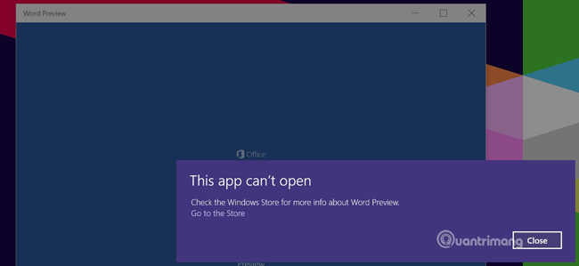 Lỗi This app can't open trên Windows 10