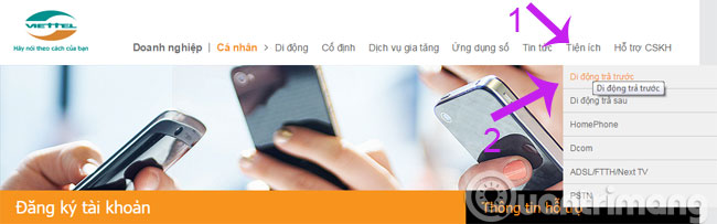 Chọn Di động trả trước