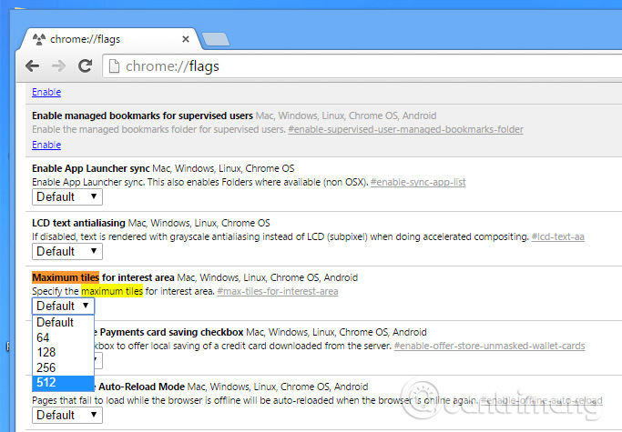 tùy chỉnh Maximum titles for interest area tìm Maximum titles for interest area