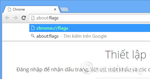 Mở flags mở Flags