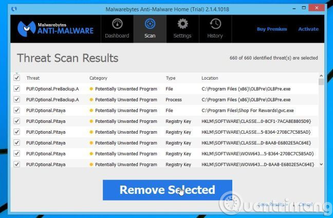 Click Remove Selected Click Remove Selected