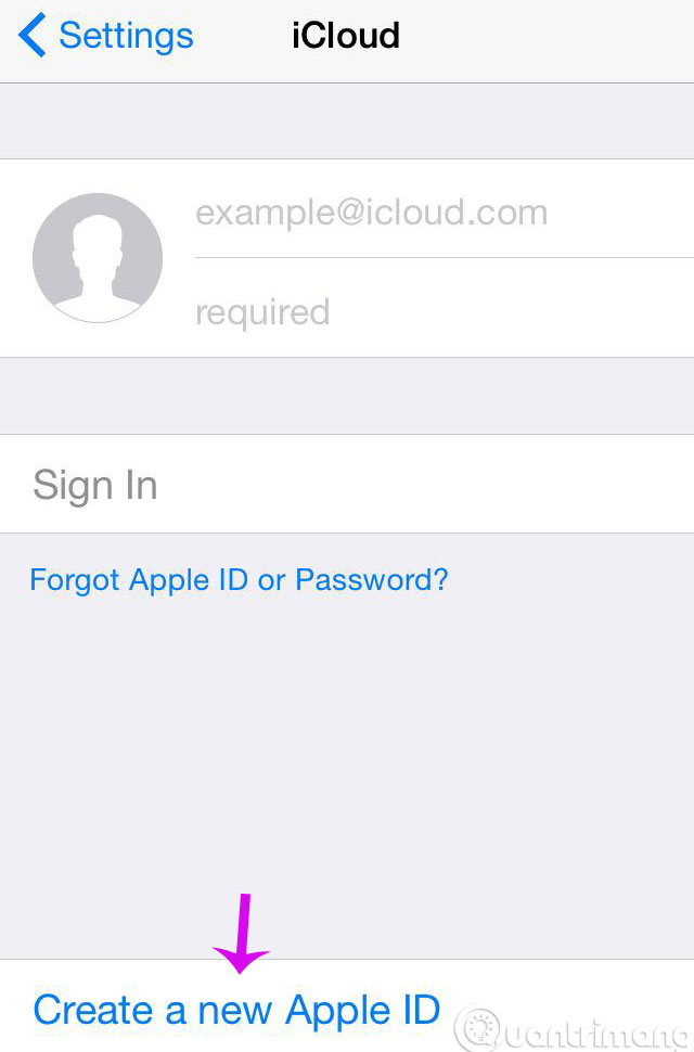 Click Create a new Apple ID