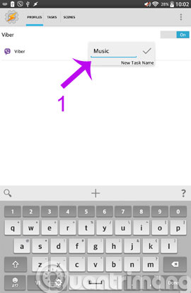 Đặt tên cho tác vụ