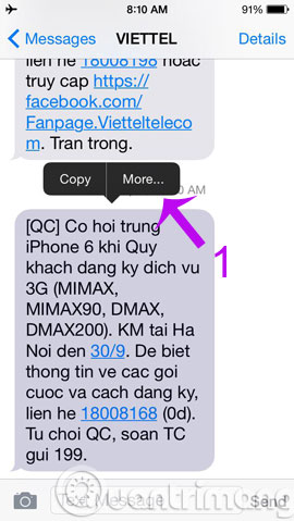 Hướng dẫn xoá tin nhắn trên iPhone