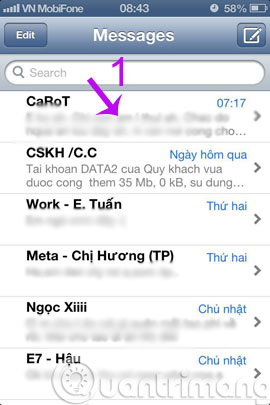 Hướng dẫn xoá tin nhắn trên iPhone