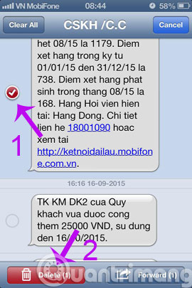 Hướng dẫn xoá tin nhắn trên iPhone