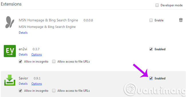 Chọn Enabled Chọn Enabled