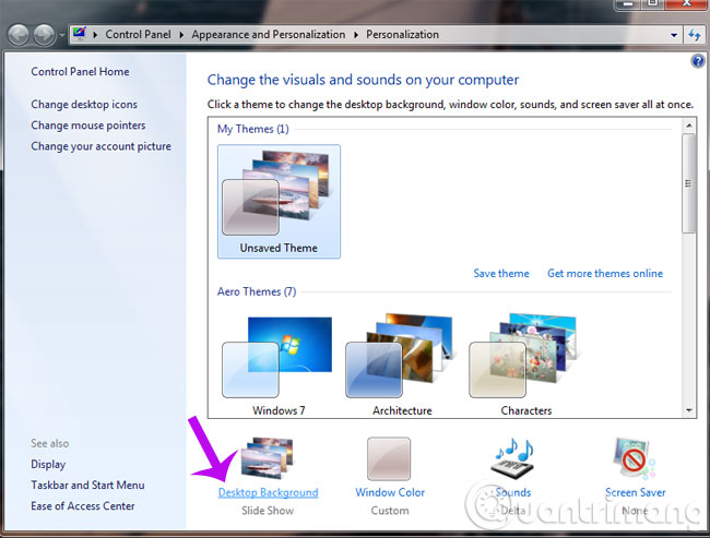 Click Desktop Background