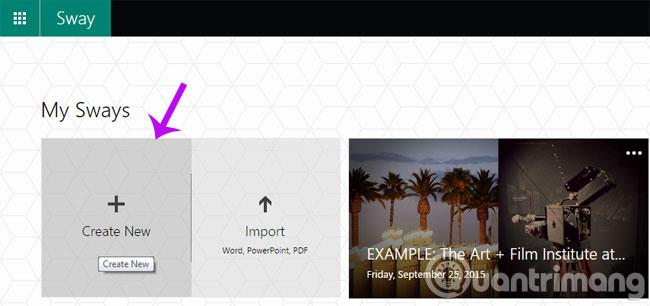 Click Create New Click Create New