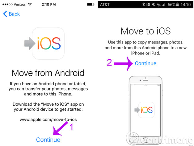 Bấm Continue Bấm Continue
