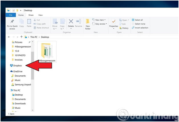 Ứng dụng Dropbox trong File Explorer