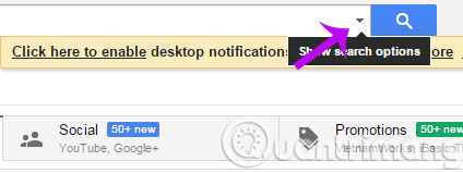 Show search options