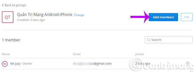 Thêm thành viên vào nhóm