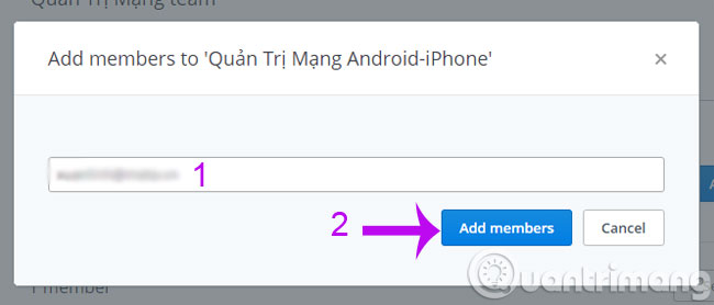 Thêm thành viên vào nhóm riêng
