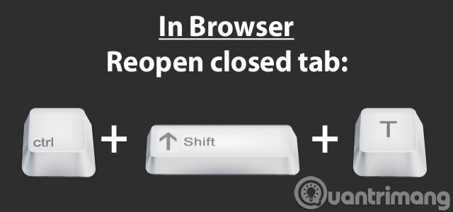 Mở lại tab vừa đóng gần đây