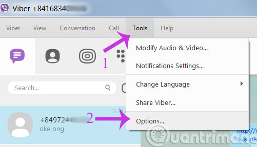 Chọn Options Chọn Options