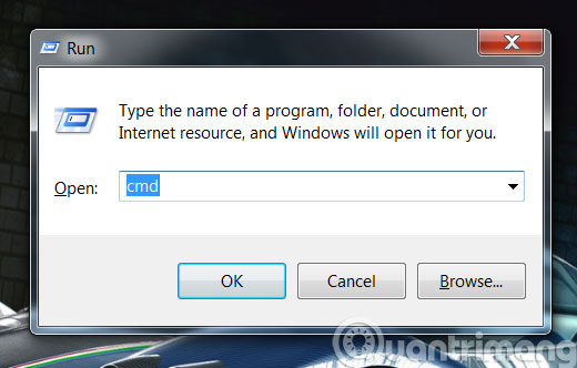 Nhập lệnh cmd để mở hộp thoại Command Prompt Nhập lệnh cmd để mở hộp thoại Command Prompt