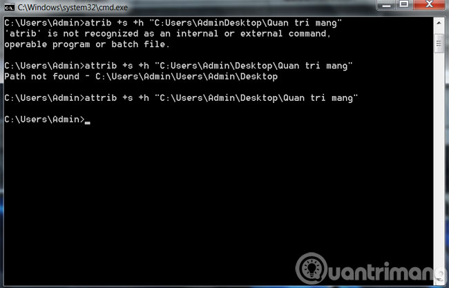 Thư mục bị ẩn ngay lập tức Thư mục bị ẩn ngay lập tức