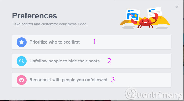 Hộp thoại Preferences