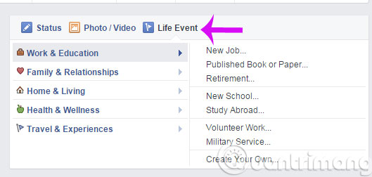 Thêm sự kiện trong đời