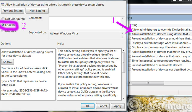 Click đúp vào Allow Installation...