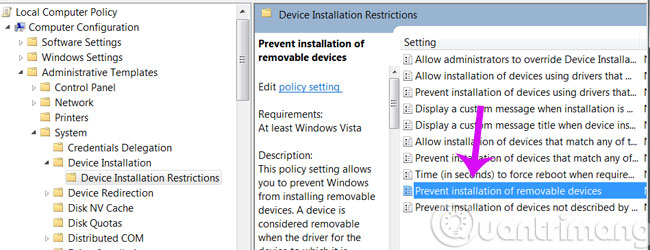 Click đúp vào Prevent Installations...