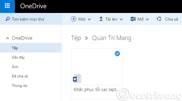 Tập tin tải lên One Drive