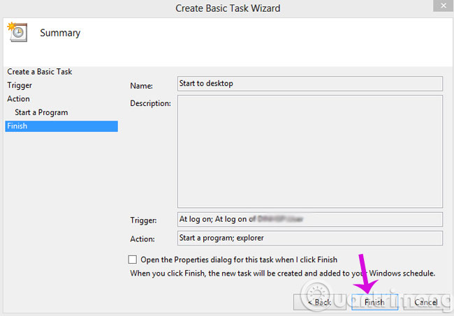 Bấm Finish Bấm Finish