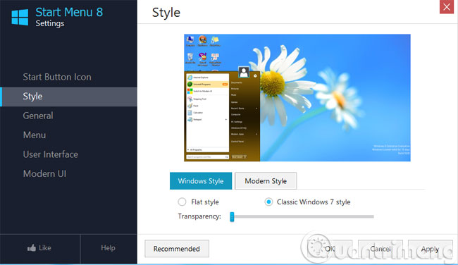 Tùy chỉnh Start Menu