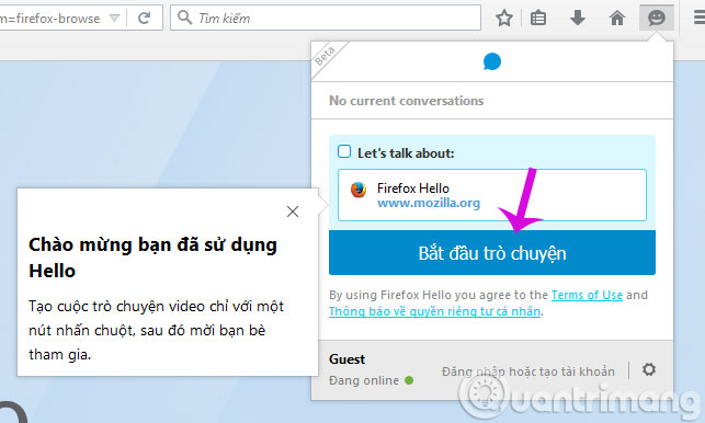 Bắt đầu trò chuyện Bắt đầu trò chuyện