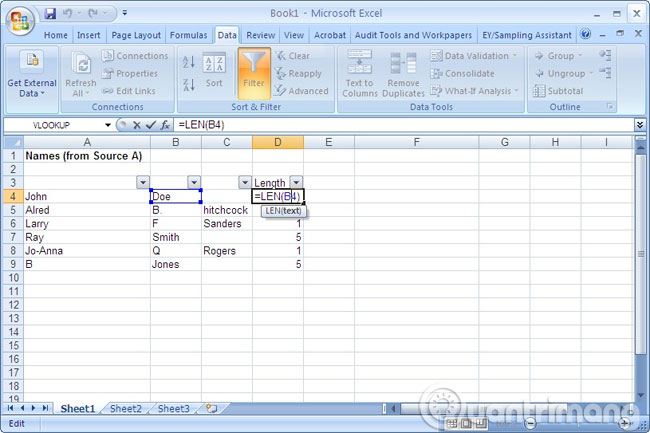 Hàm FIND trong Excel