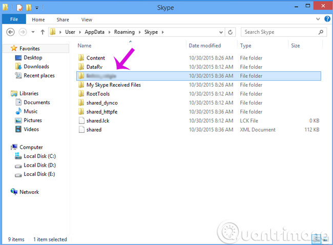 Xóa file giống tên tài khoản
