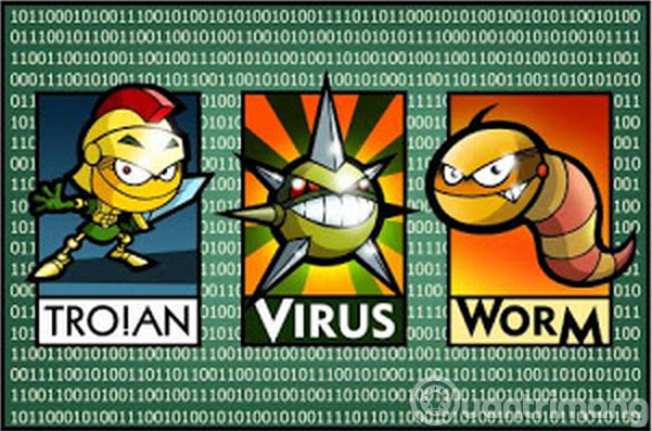 Trojan, virus, worm