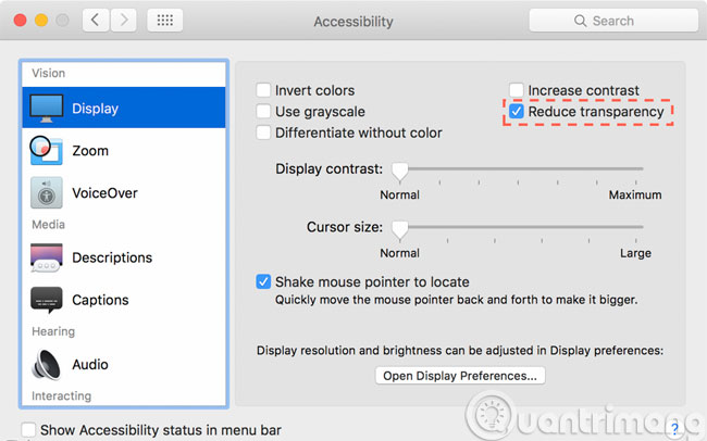 Giảm độ trong suốt