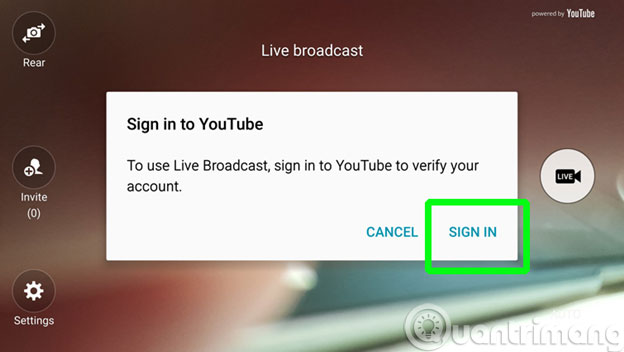 Nhấn Sign in Nhấn Sign in