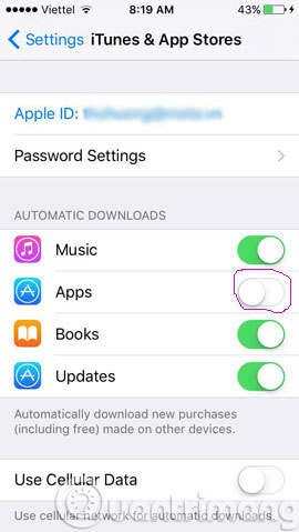 Ngăn iTunes tự cài lại App trên iPhone theo 3 bước