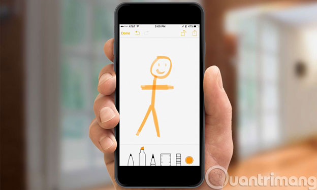 Chèn ảnh và bản vẽ vào ghi chú trên iOS 9