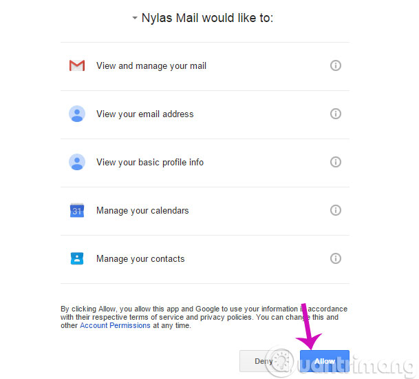 Click Allow Click Allow