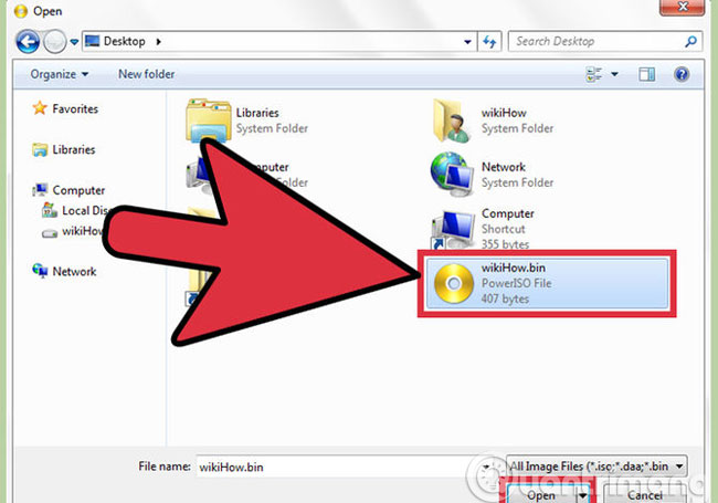 Chọn tập tin BIN trong máy Chọn tập tin BIN trong máy