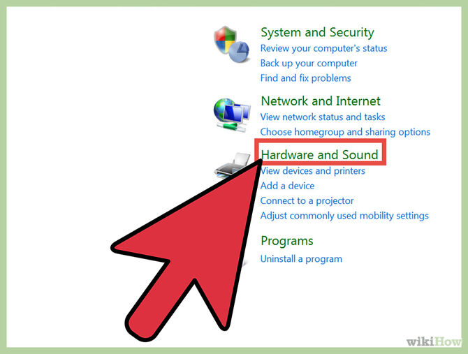 Chọn Hardware and Sound