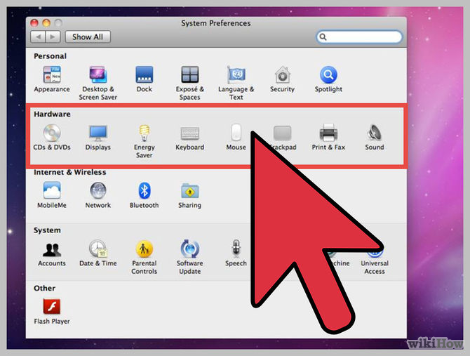 Mở phần cài đặt ứng dụng Audio MIDI