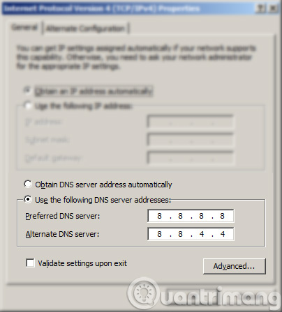 Đổi DNS Server