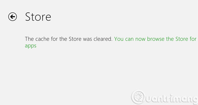 Xóa cache Windows Store