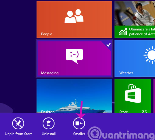 Turn live tile off