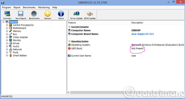 Xem dòng UEFI Boot Xem dòng UEFI Boot