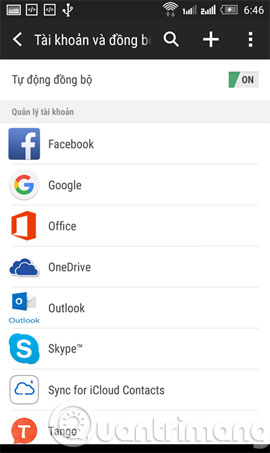 Tài khoản đồng bộ