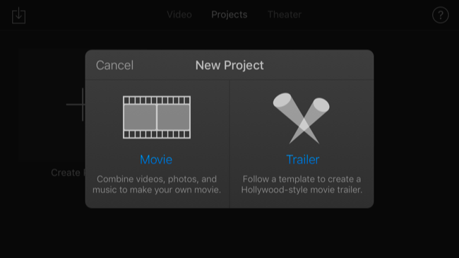 Choose trailer or movie